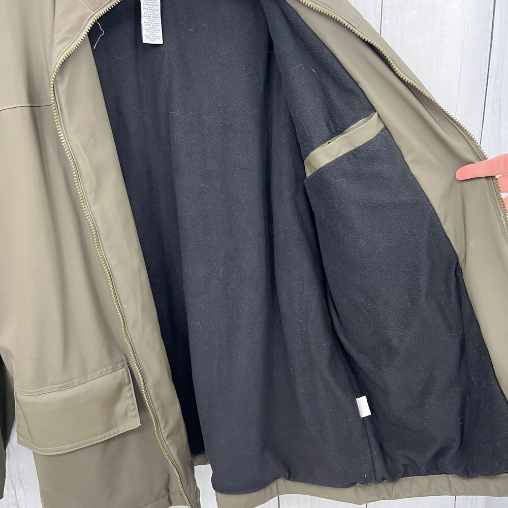 Y2K Calvin Klein Jeans XL Green Windbreaker Rain Jacket - Picture 6 of 9